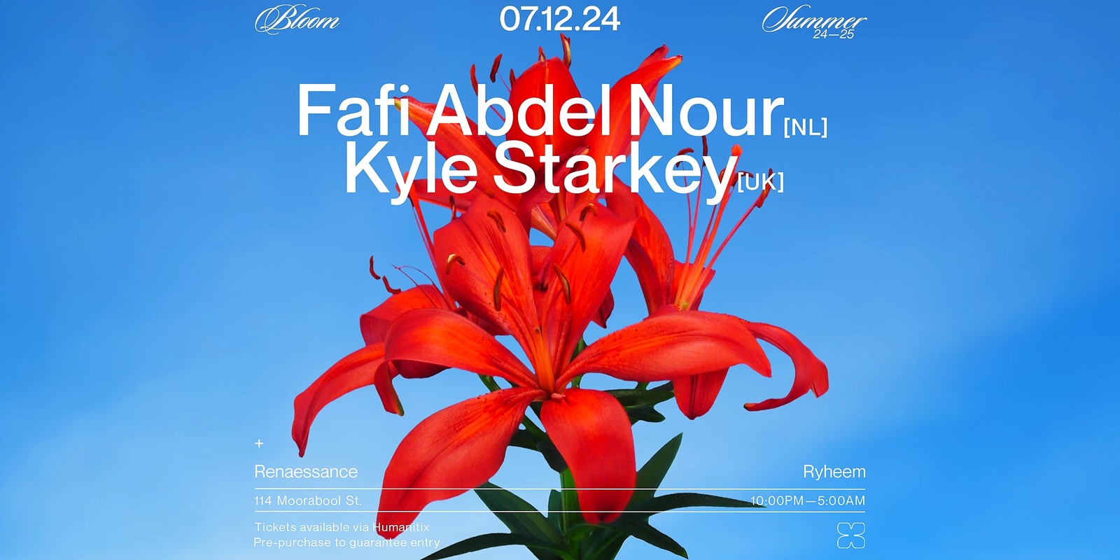 Banner image for Bloom ▬ Fafi Abdel Nour [NL] & Kyle Starkey [UK]