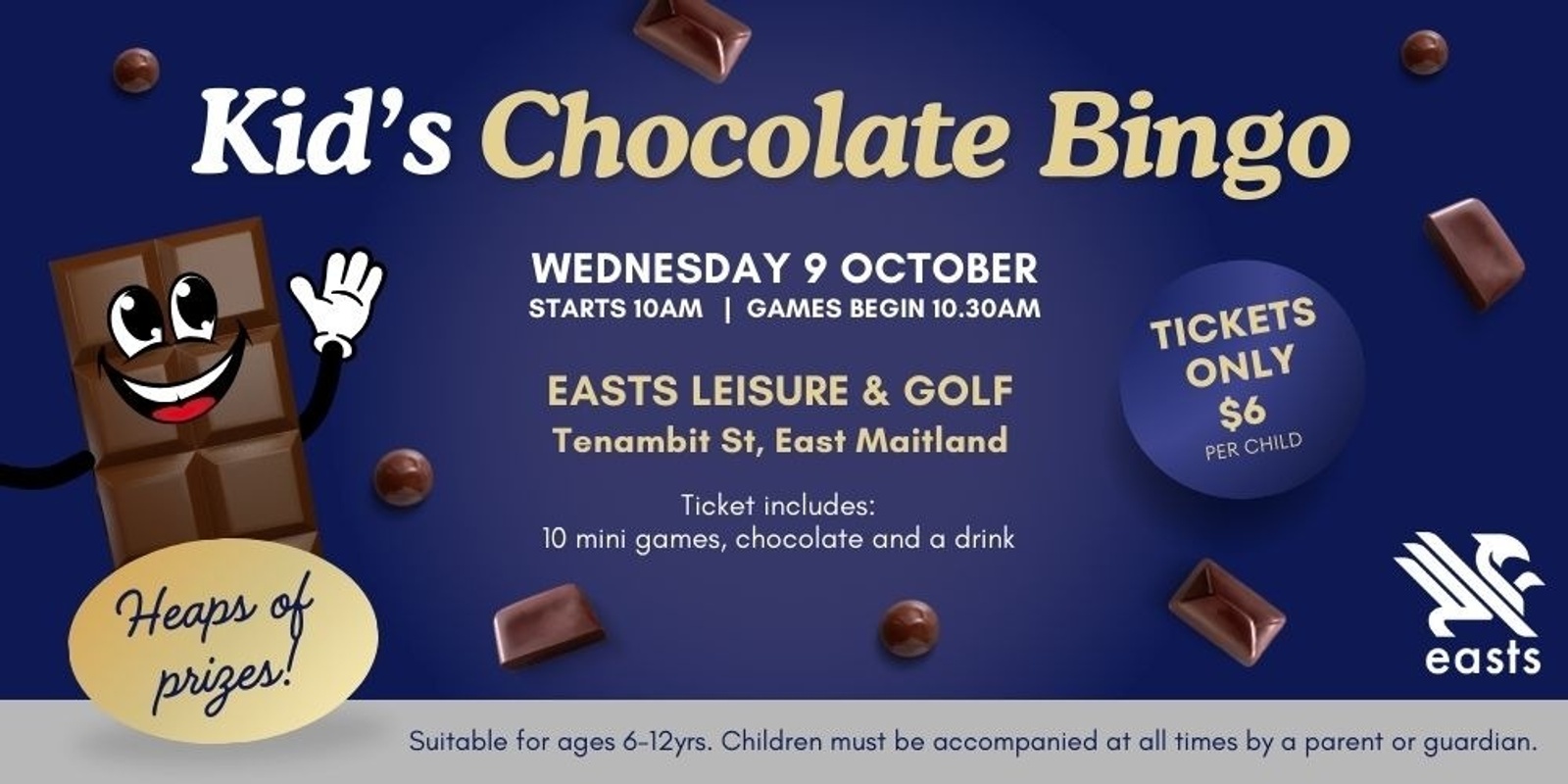 Banner image for Chocolate Bingo at Easts Leisure & Golf