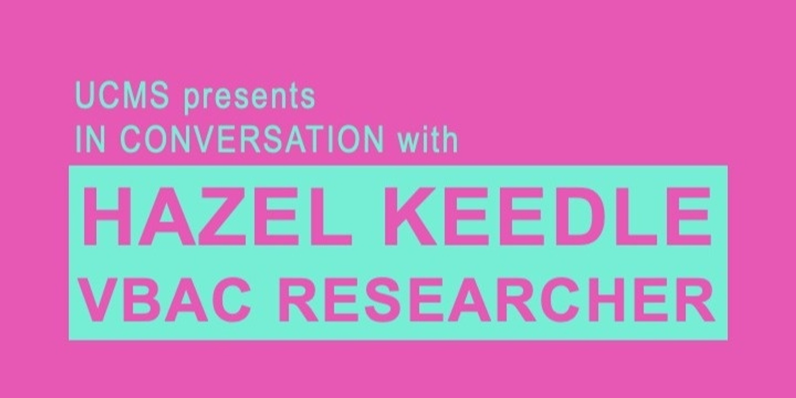 Banner image for In conversation with Dr Hazel Keedle