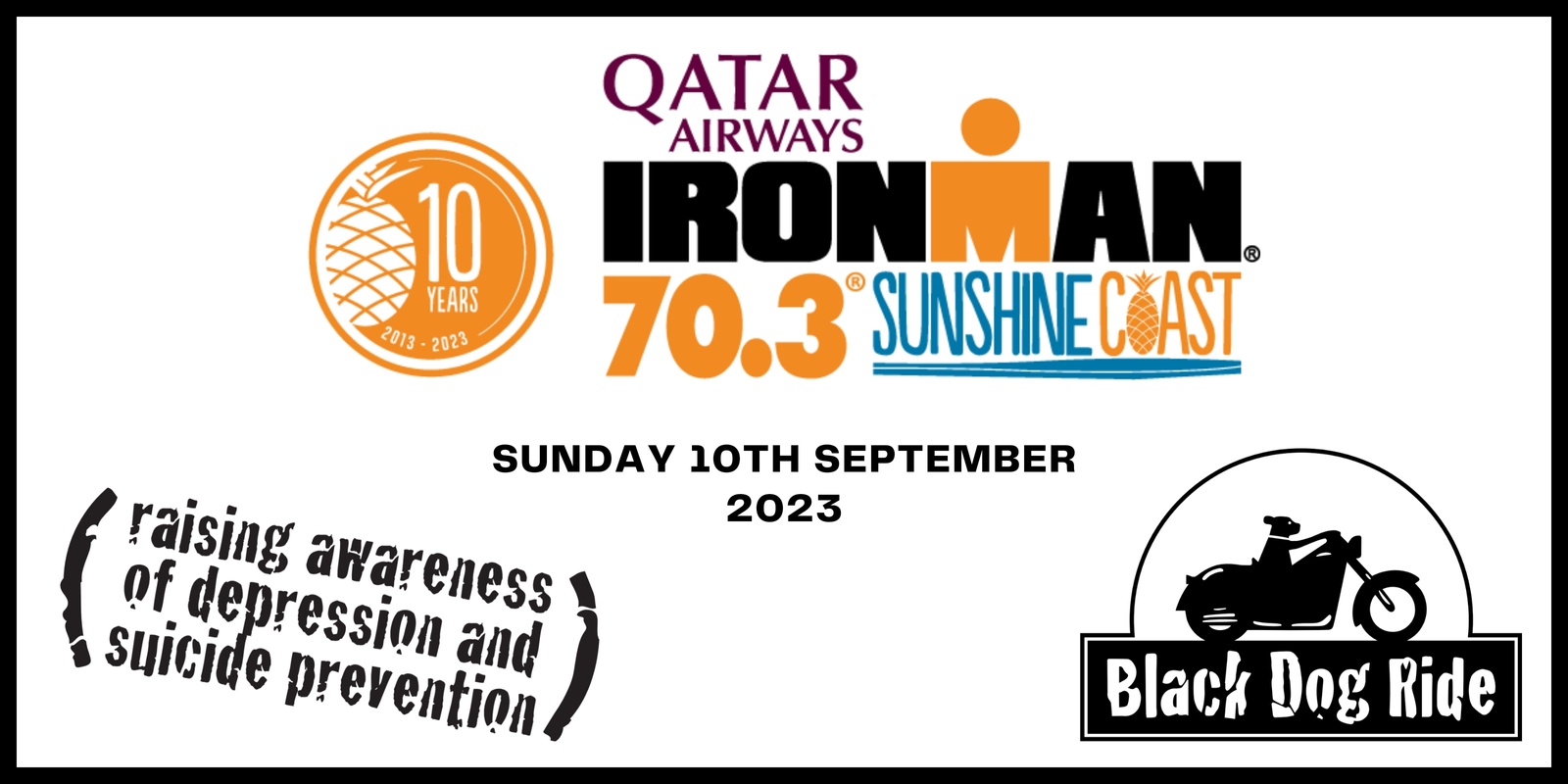 Banner image for Black Dog Ride - Qatar Airways IRONMAN 70.3 Sunshine Coast Moto Volunteers - 11 Tickets Only - FREE!!