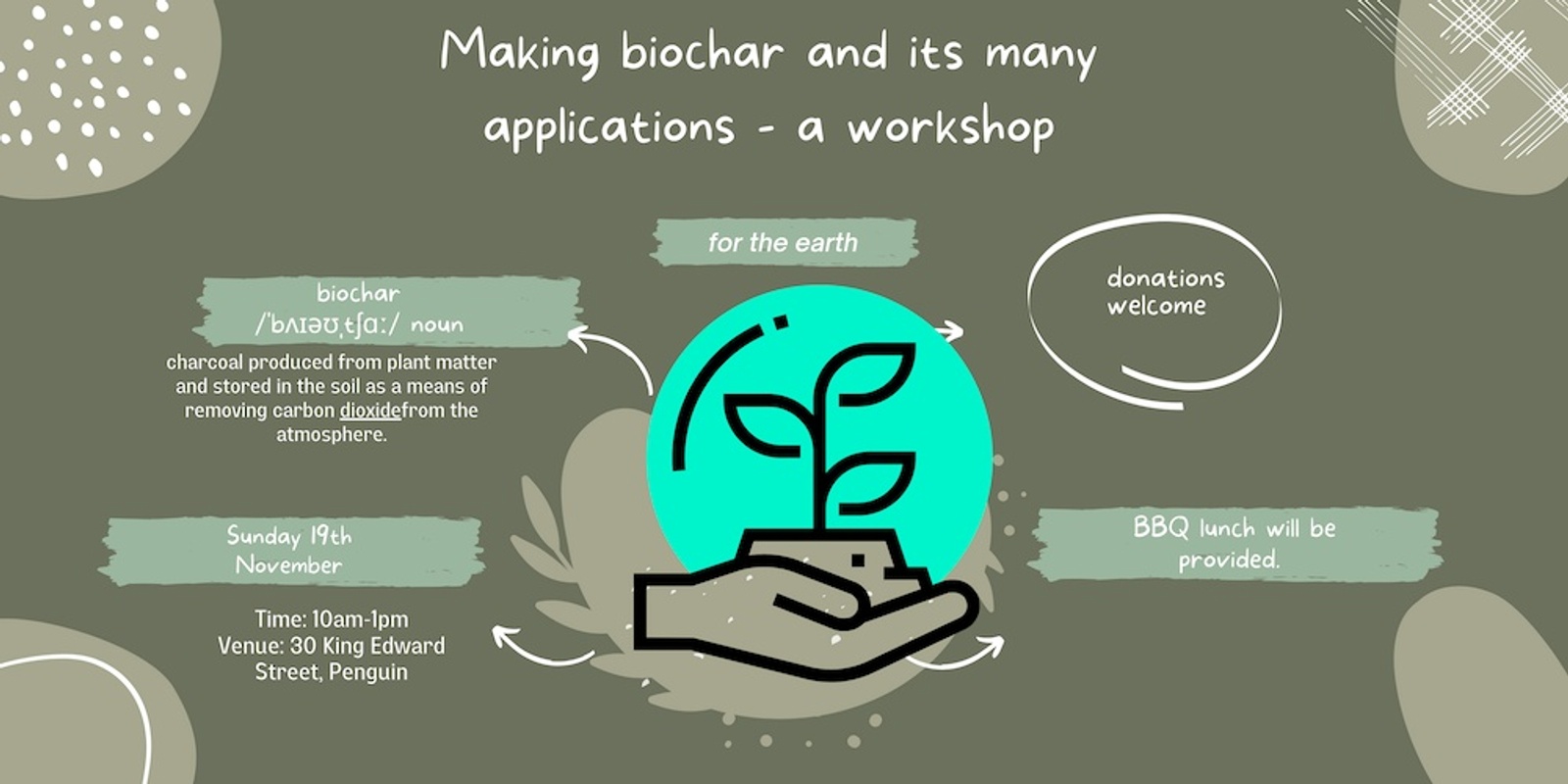 Banner image for Making biochar and its many applications - a workshop