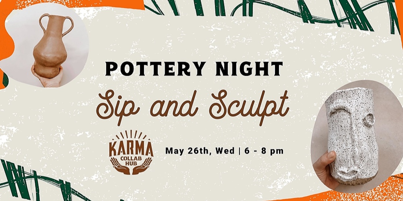 Banner image for Sip and Sculpt at Karma Collab Hub