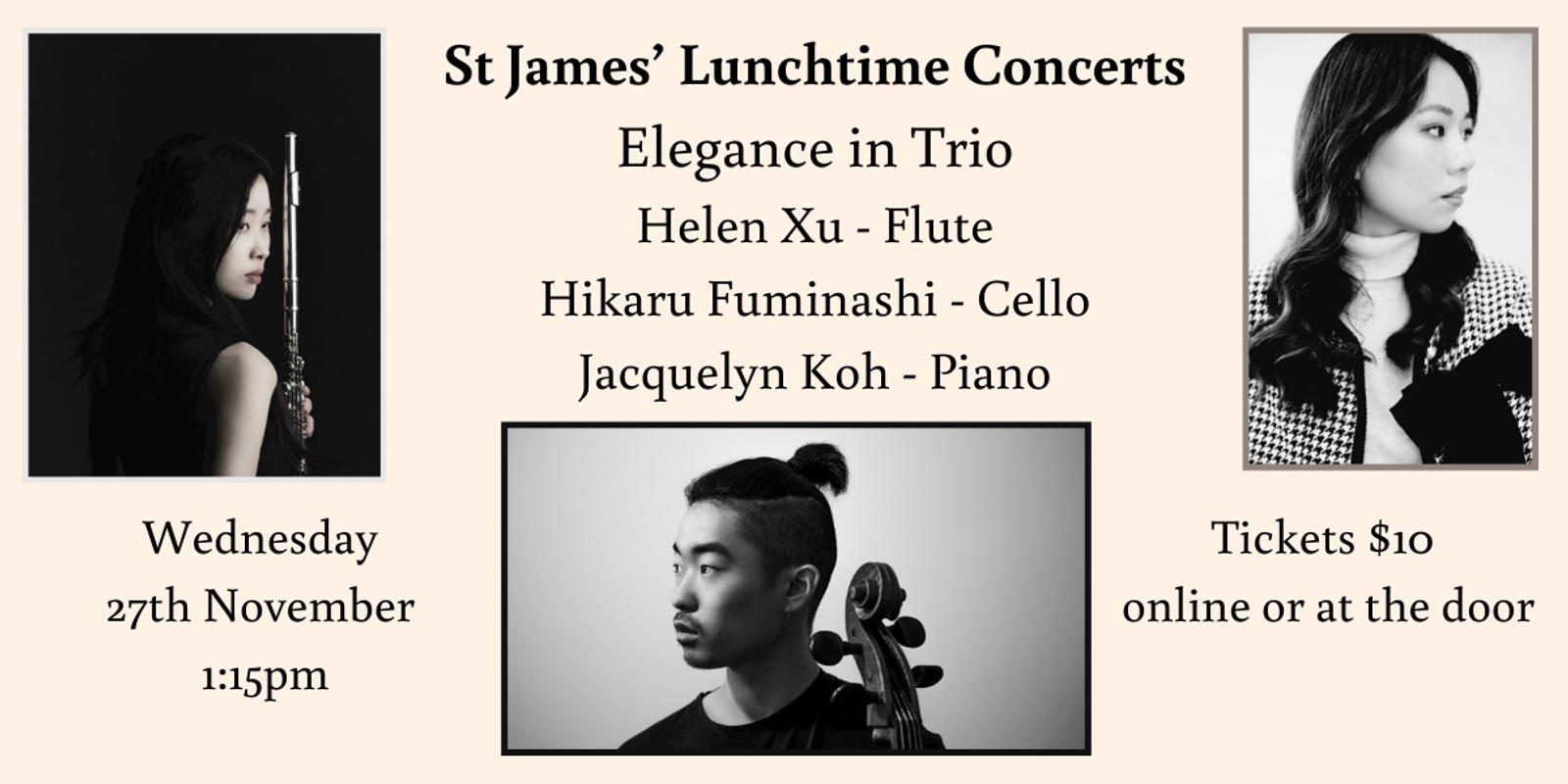 Banner image for Lunchtime Concert - Elegance in Trio