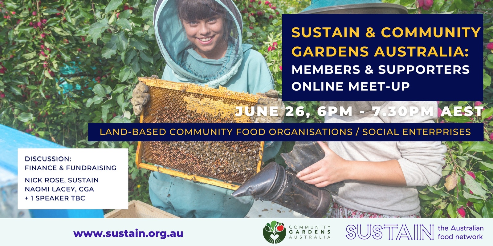 Banner image for Land-based community food organisations - Sustain / CGA members & supporters meet-up
