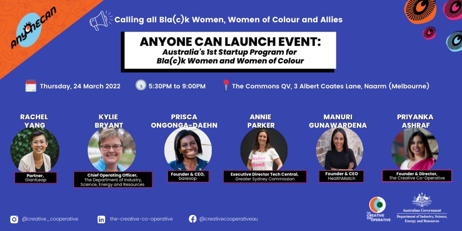 Banner image for Anyone Can - BIWOC Entrepreneurship Community (Official Program Launch)