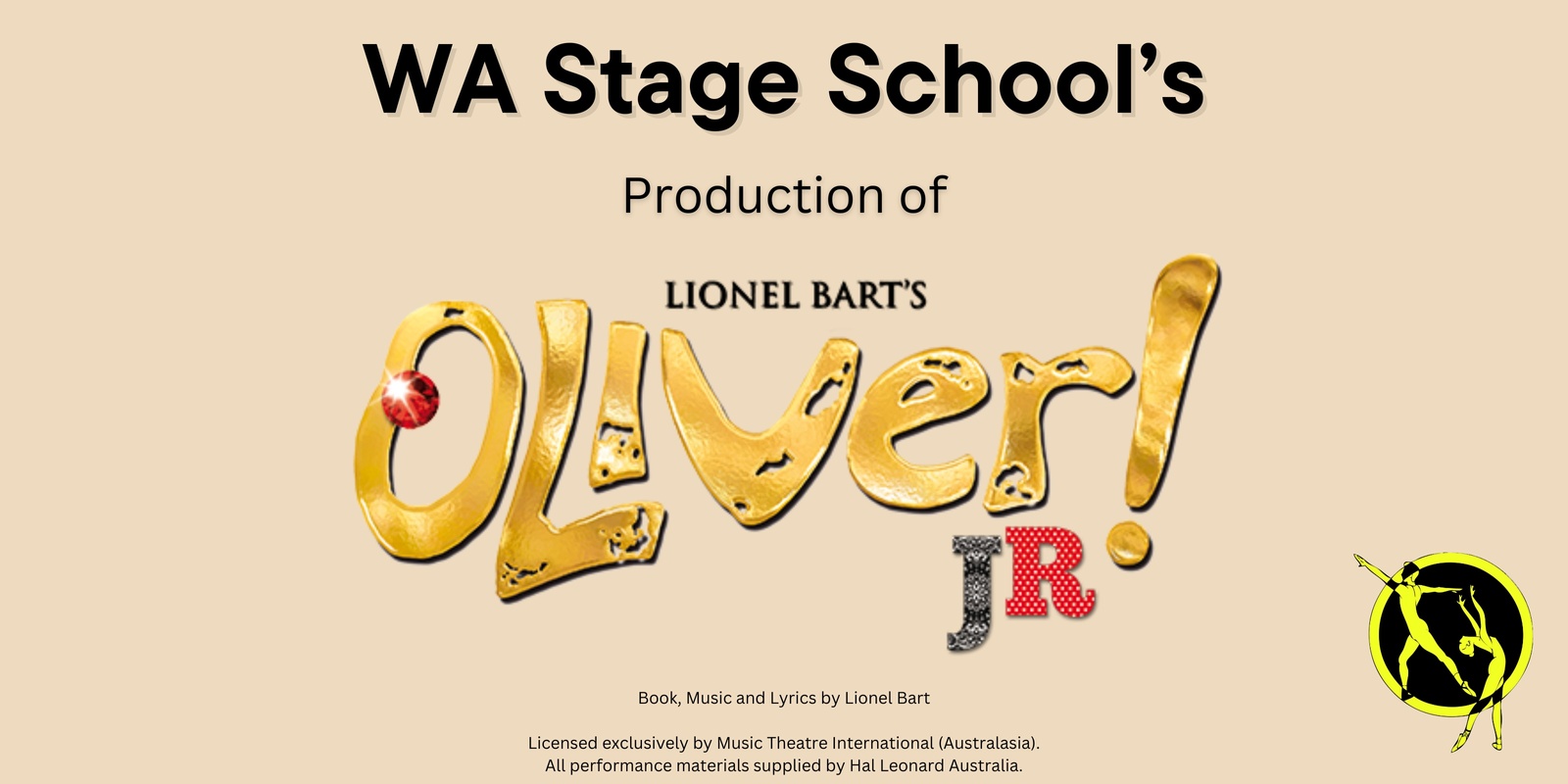 Banner image for WA Stage School's Production of Lionel Bart's Oliver JR!