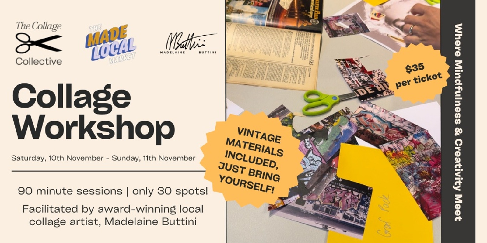 Banner image for The Collage Collective x The Made Local Market - Collage Workshop