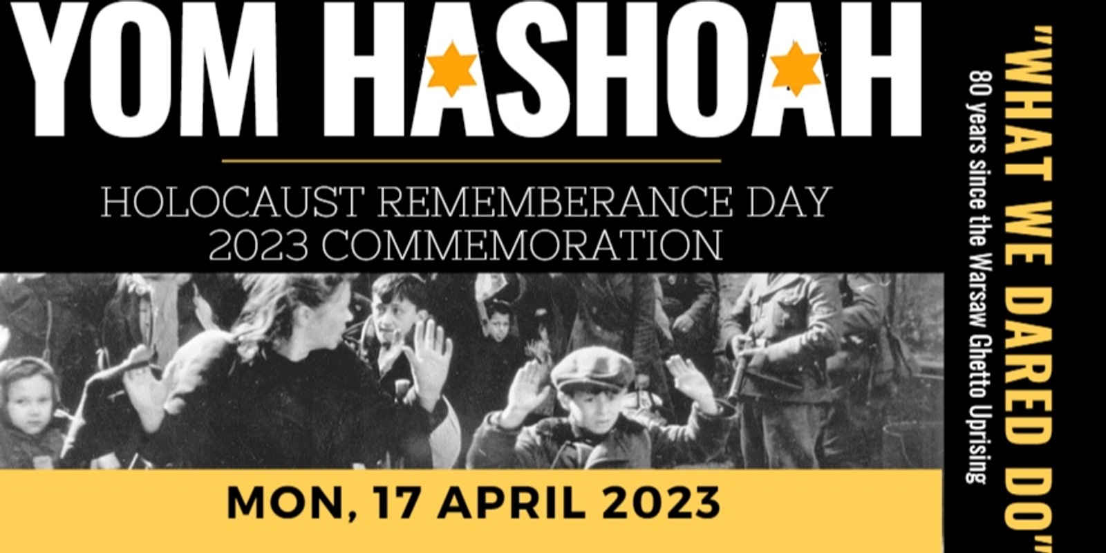 Banner image for Yom Hashoah 2023