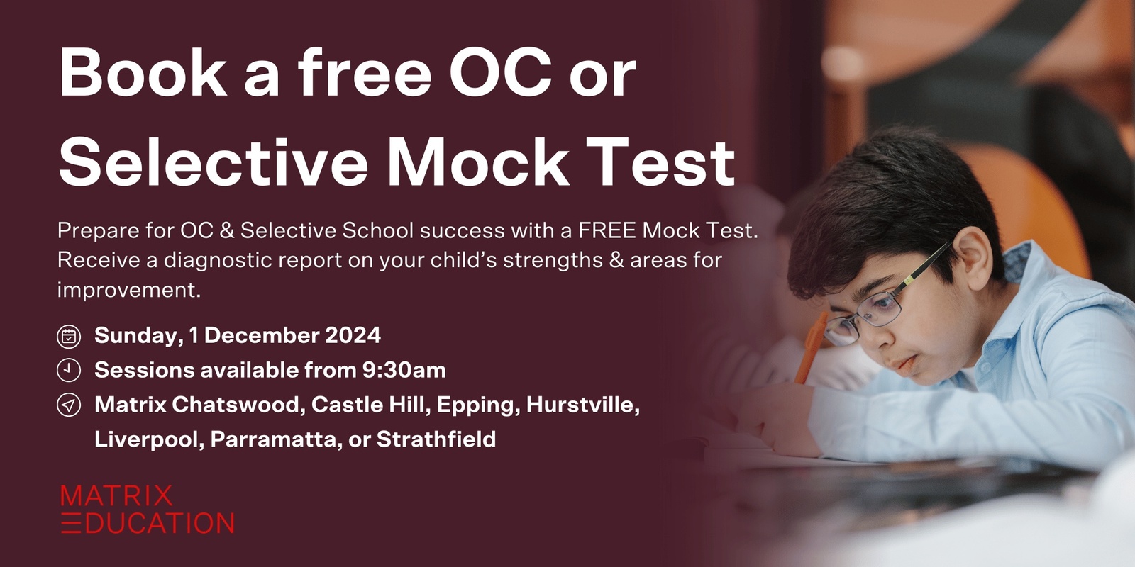 Banner image for Free Mock OC and Selective Test Day (Castle Hill)