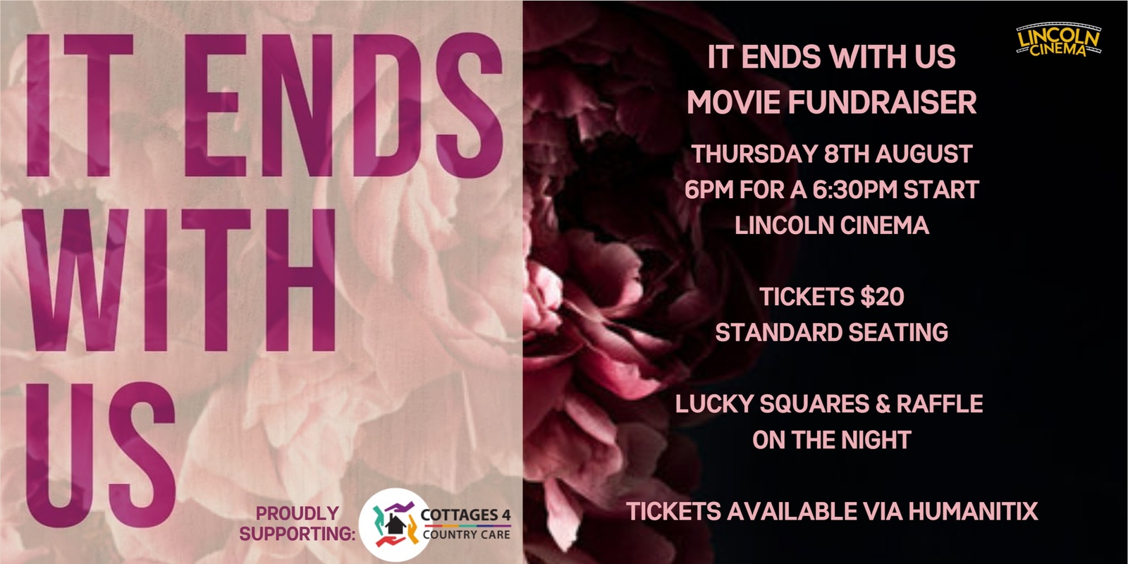 Banner image for It Ends With Us - Movie Fundraiser