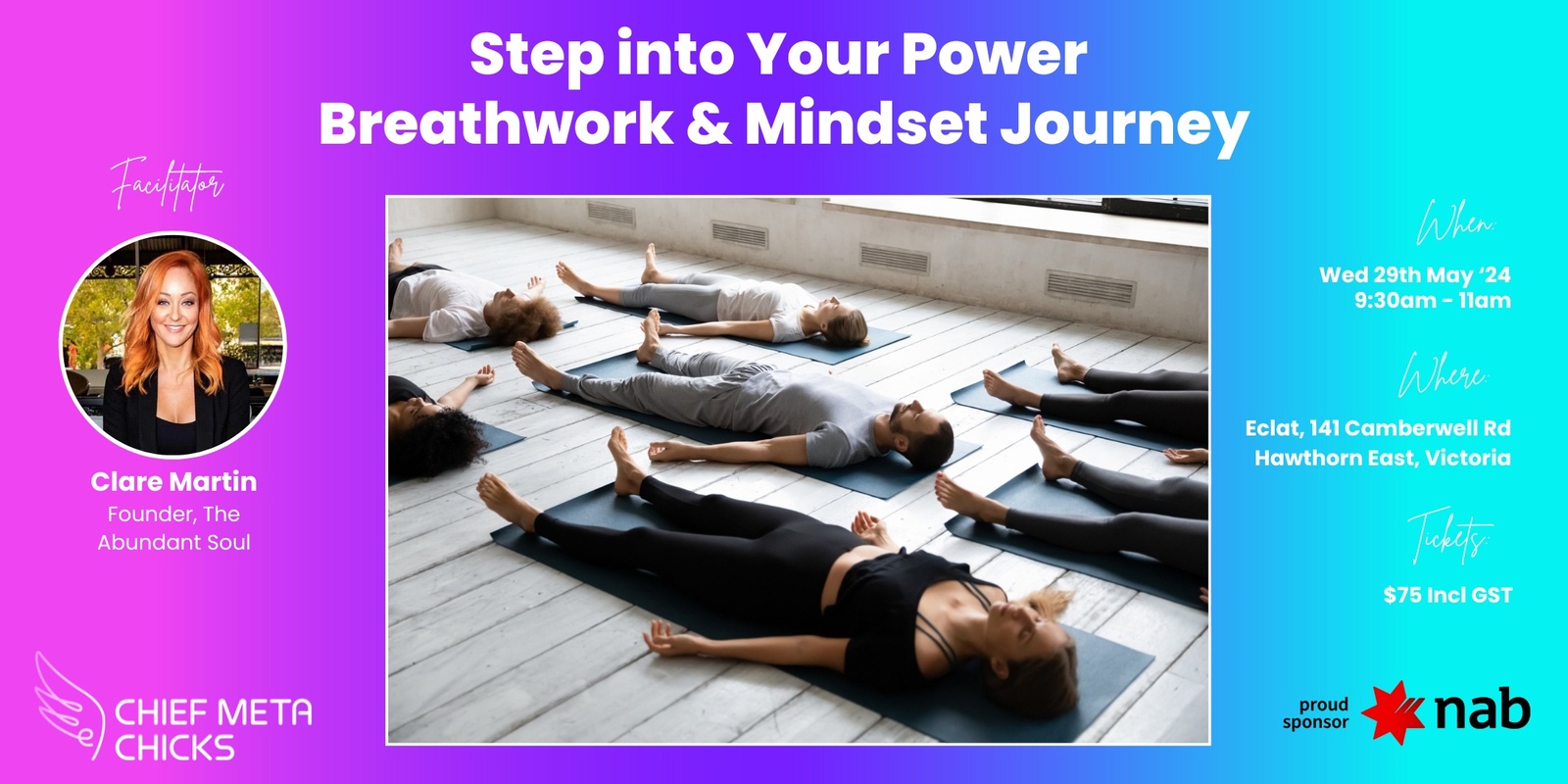 Banner image for Step into your Power - Breathwork and Mindset Journey