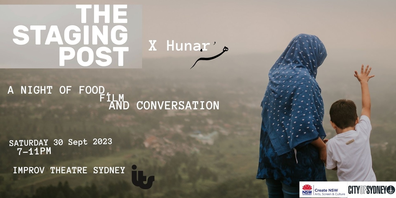 Banner image for Hunar x The Staging Post - Food, Film and Conversation with Muzafar, Nagina and Jolyon 