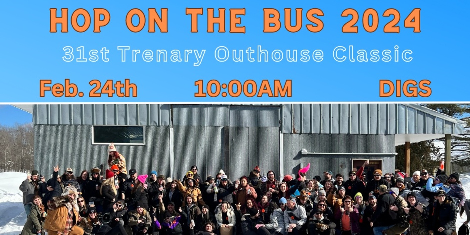 Banner image for Hop On The Bus To the Trenary Outhouse Races 2024