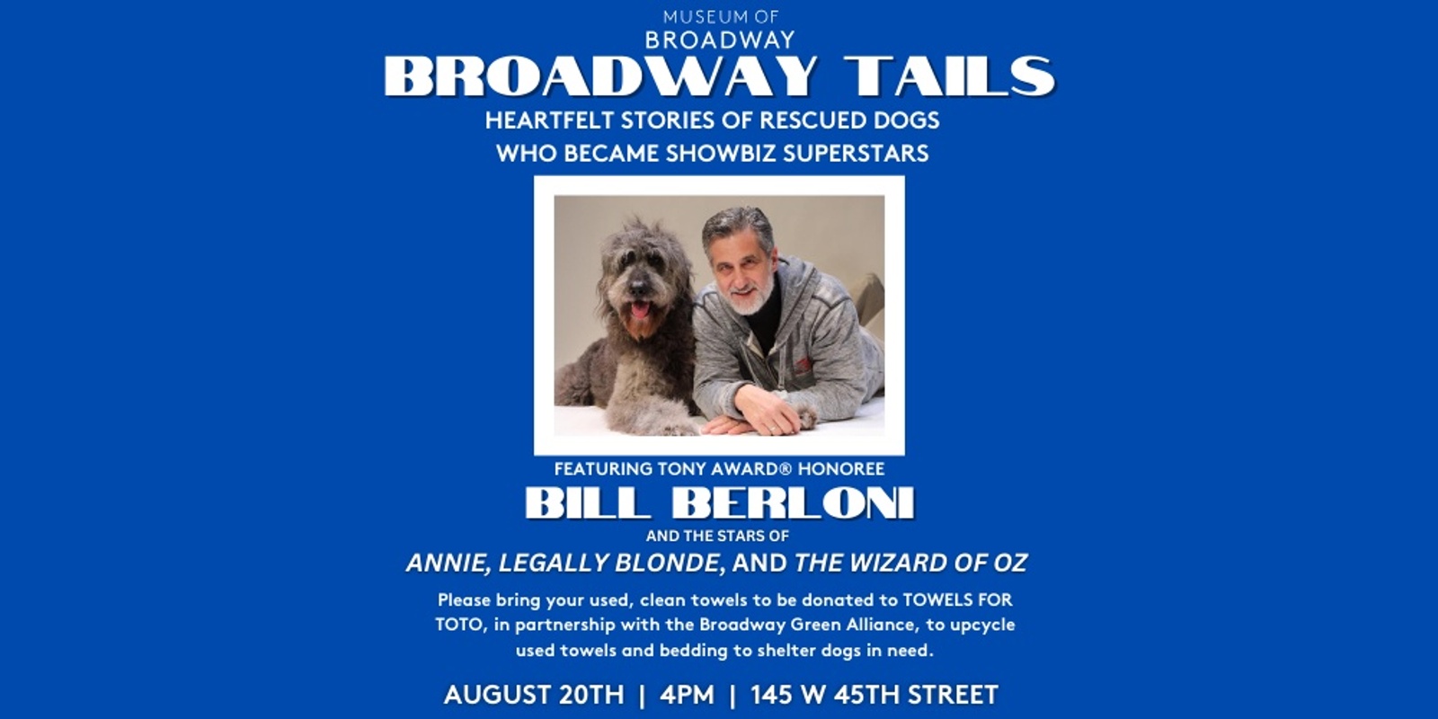 Banner image for Broadway Tails with Bill Berloni