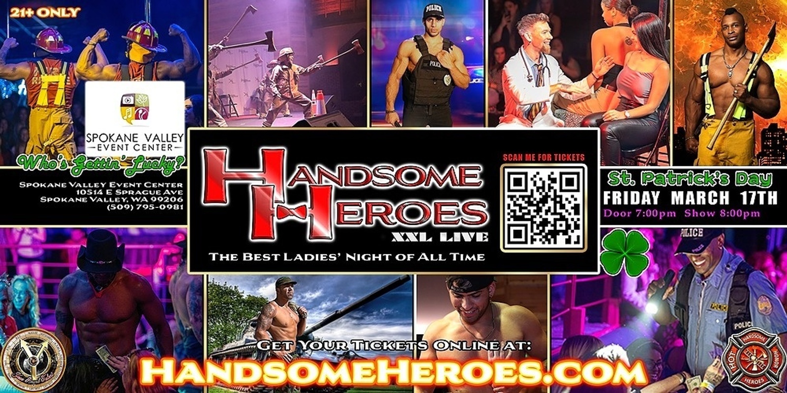 Banner image for Spokane Valley, WA - Handsome Heroes XXL Live: The Best Ladies' Night of All Time!