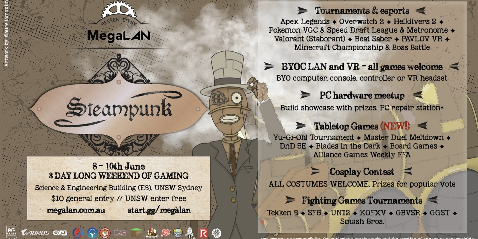 Banner image for MegaLAN Gaming and LAN Convention: Steampunk