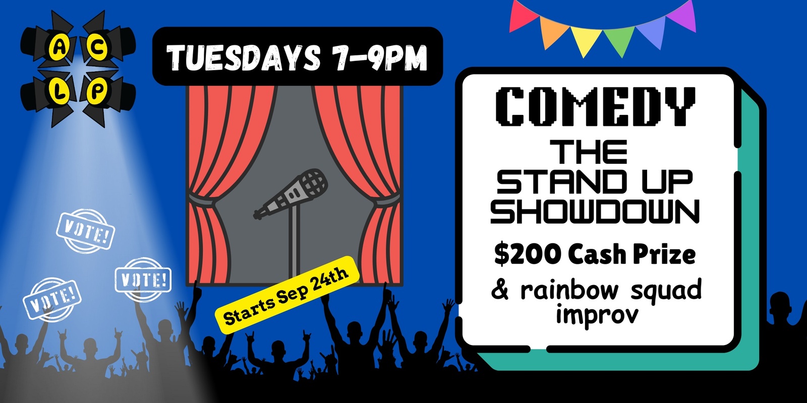 Banner image for The Stand Up Showdown & Rainbow Squad Improv