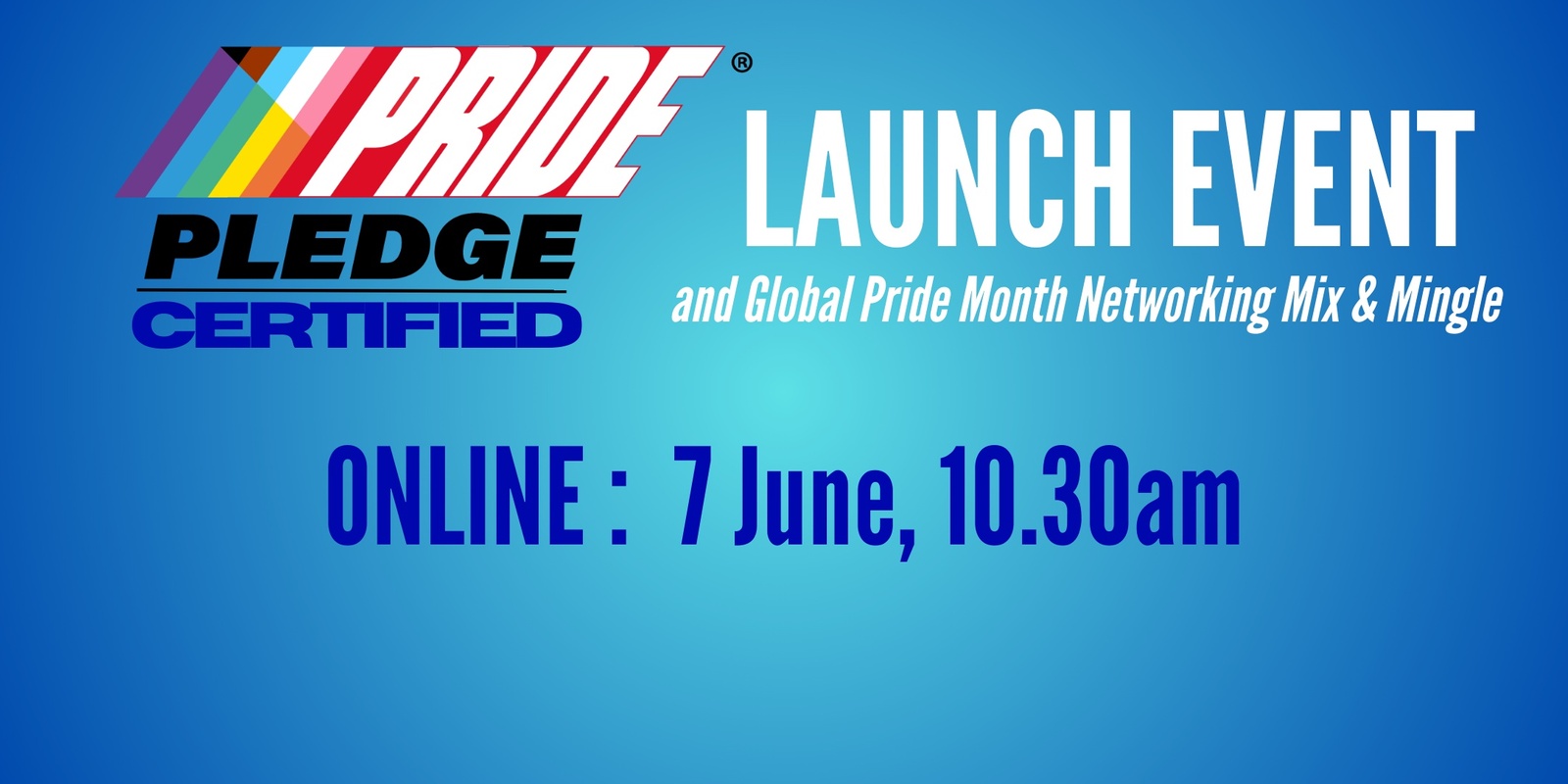 Banner image for Pride Pledge Certification Launch Online