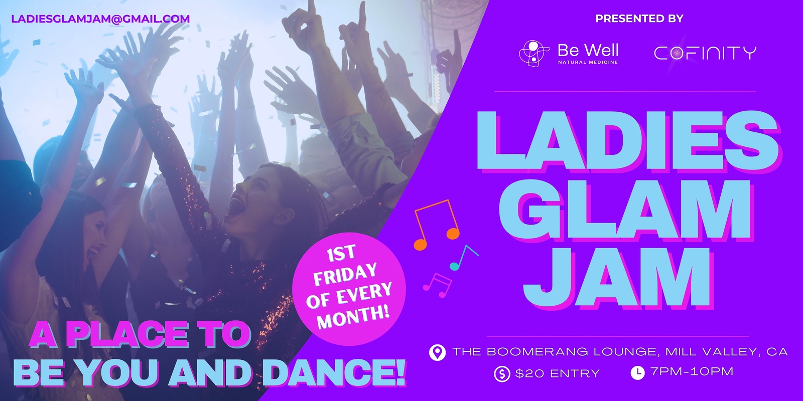 Banner image for Ladies Glam Jam DJ Dance Party