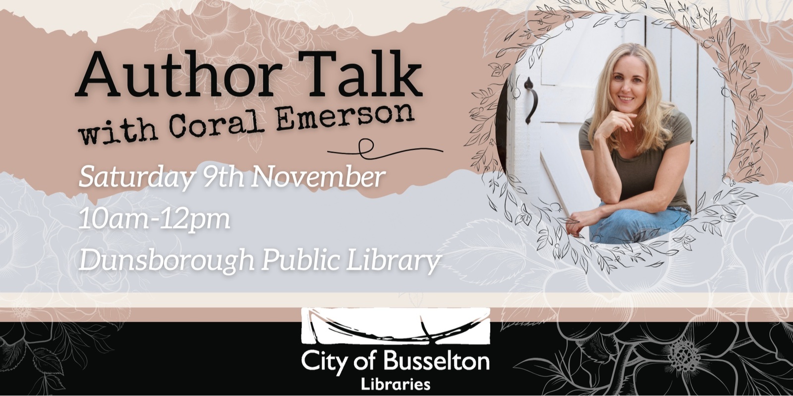 Banner image for Author Talk with Coral Emerson @ Dunsborough Library