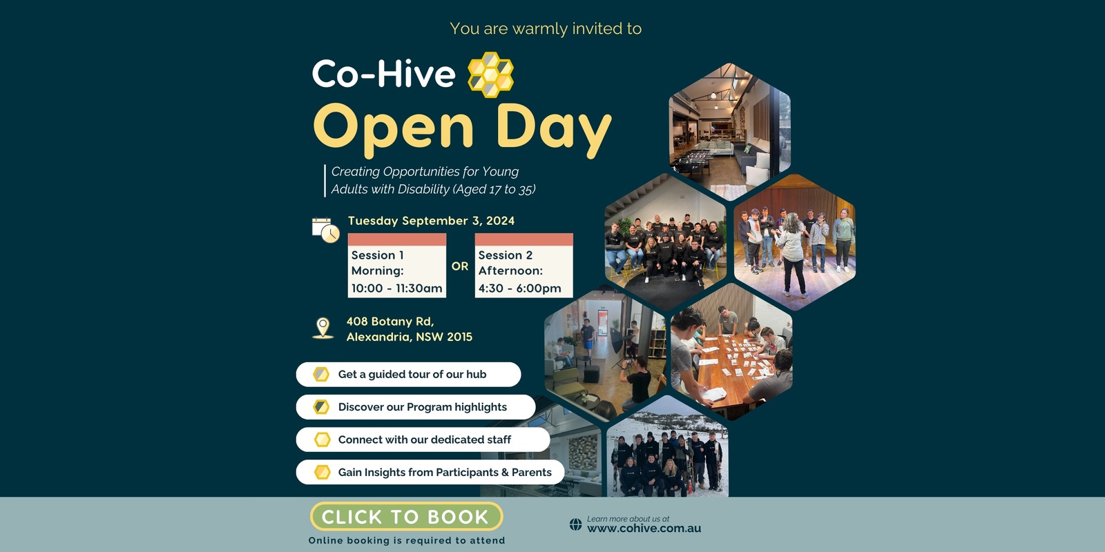 Banner image for September 3rd - OPEN DAY @ Co-Hive