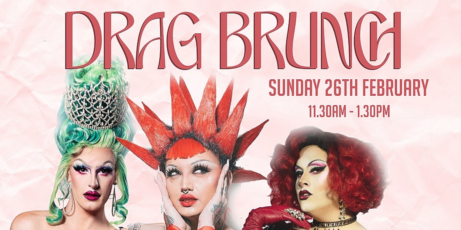 Banner image for World Pride Themed Drag Brunch at The ParQ Bar - Hosted by Liberty Genre, Serenity Von Varda & Sassie Cassie