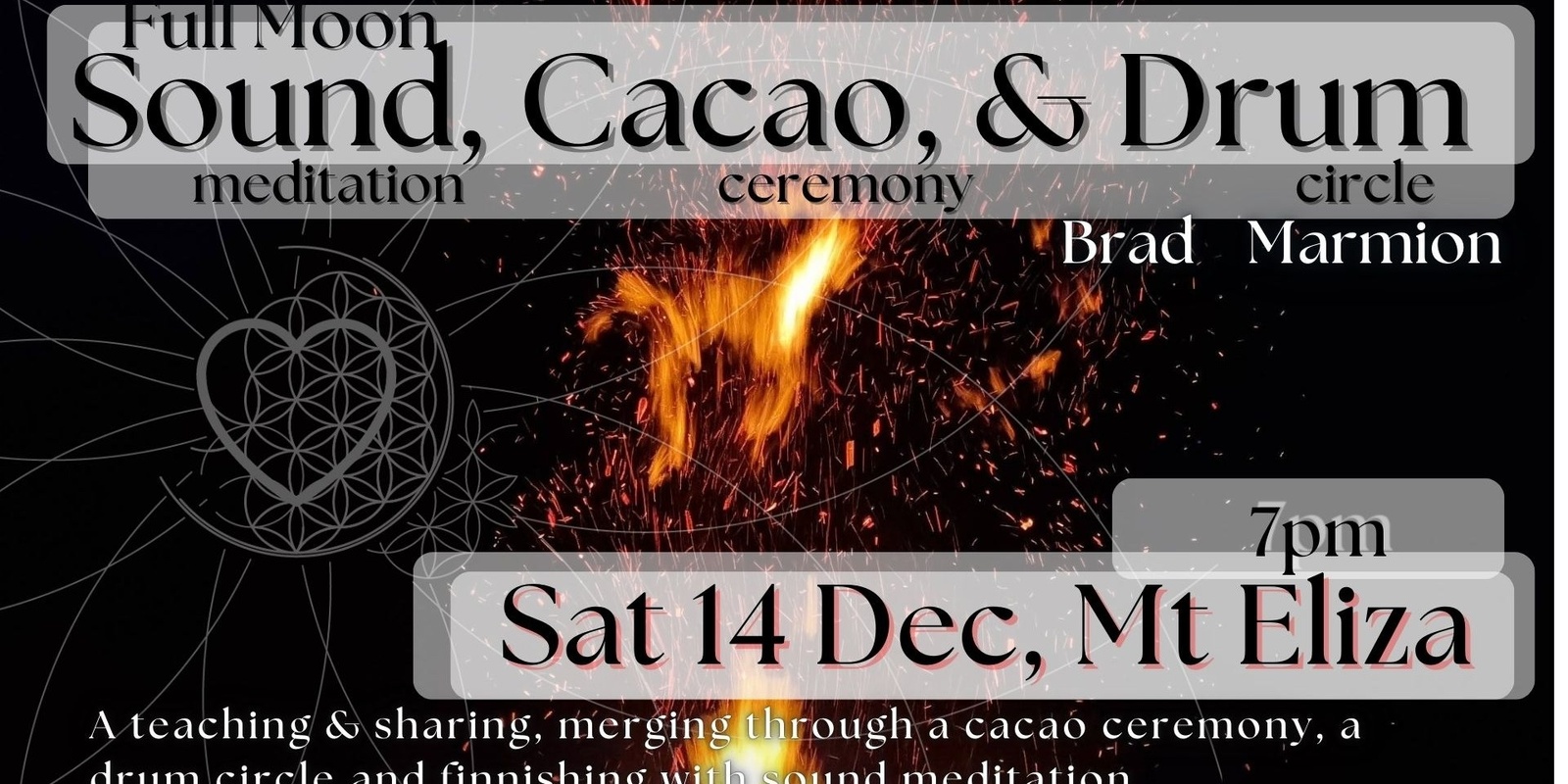 Banner image for Full Moon Sound Immersion. Cacao & Drum Circle _Mount Eliza