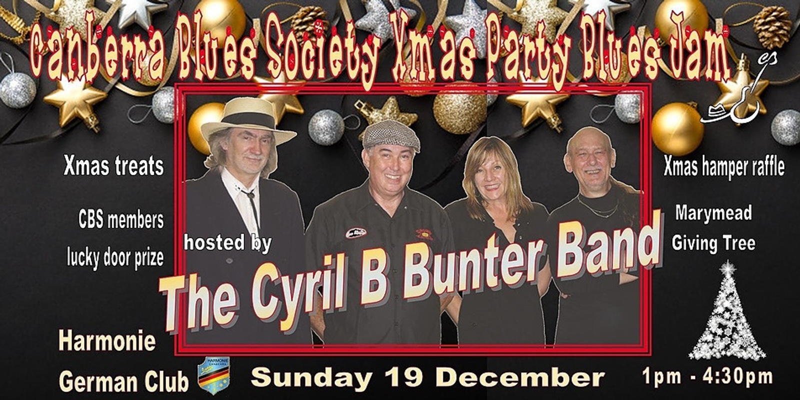Banner image for CBS Xmas Party Blues Jam hosted by The Cyril B Bunter Band