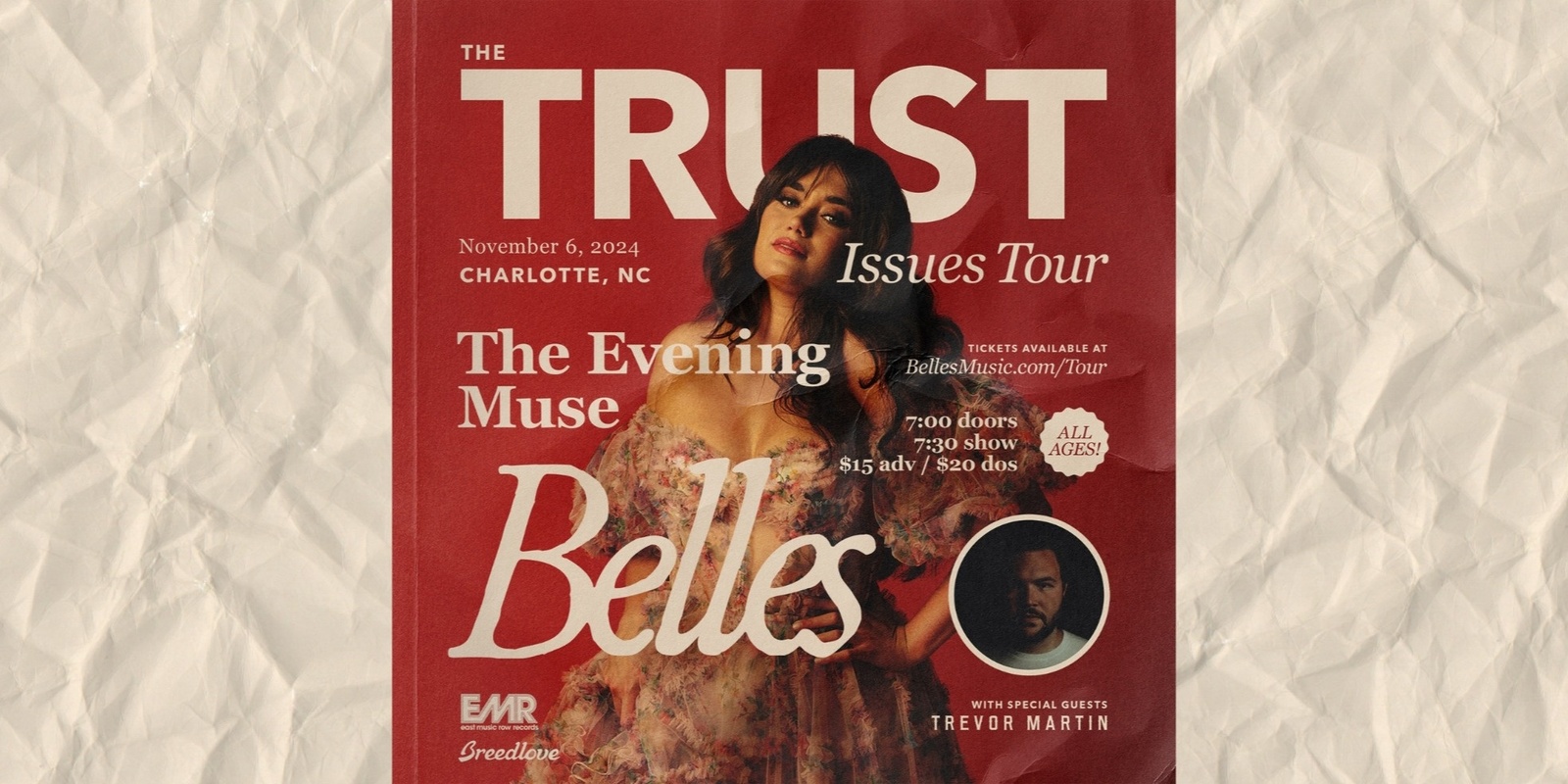 Banner image for BELLES - The Trust Issues Tour with special guest Trevor Martin