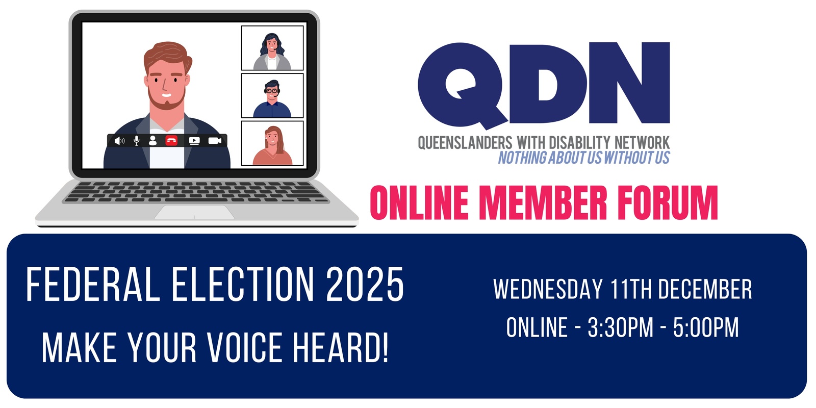 Banner image for QDN Members Forum - Federal Election 2025 