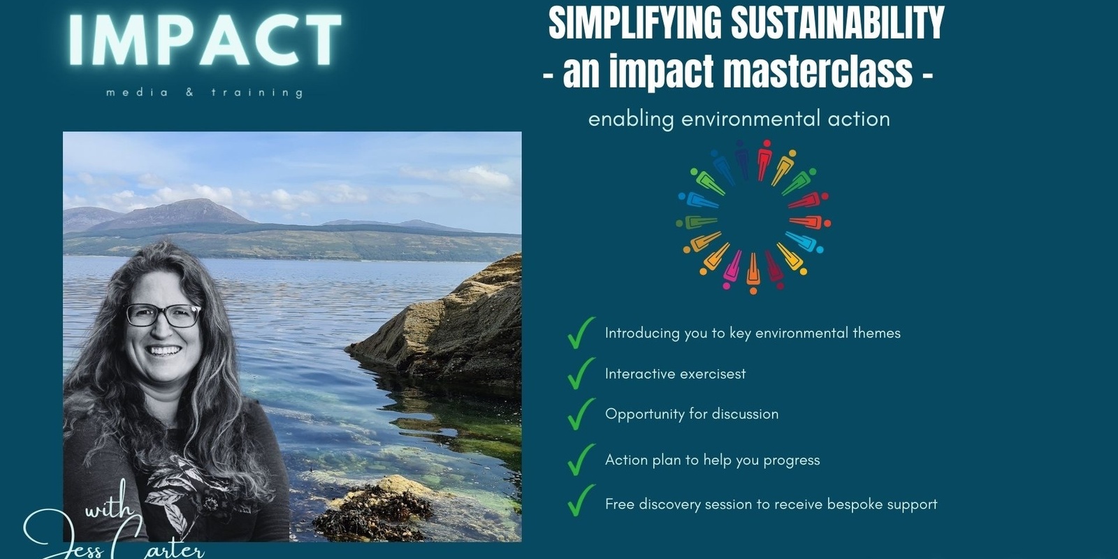 Banner image for 'Simplifying Sustainability' - An Impact Masterclass