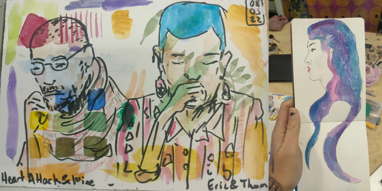 Banner image for Watercolour for Beginners: Picturesque Portraits with Emilie (online)