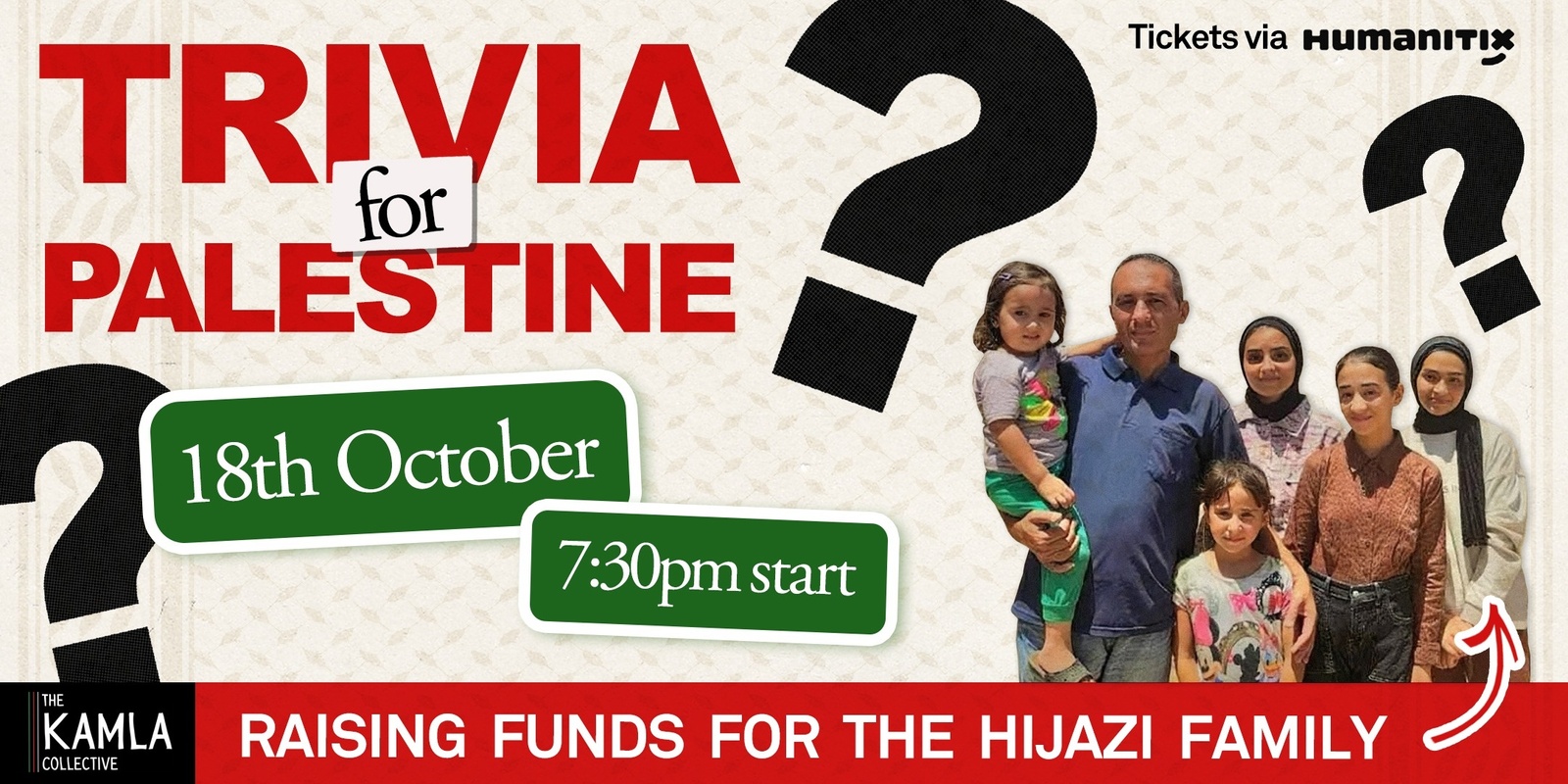 Banner image for Hijazi Family - Gaza Trivia Fundraiser