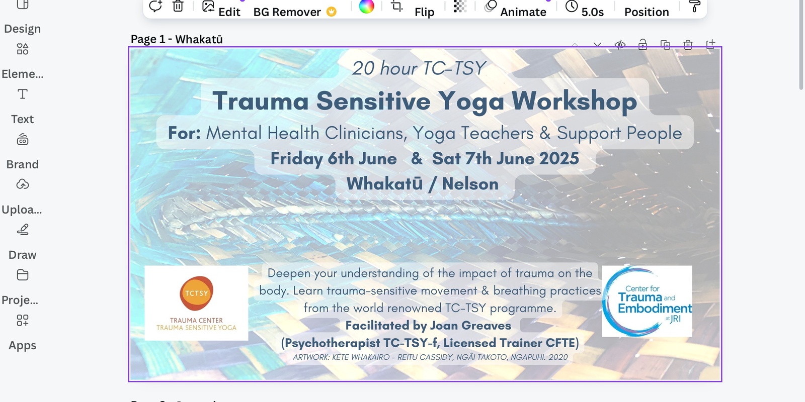 Banner image for Trauma Sensitive Yoga 20 hour Workshop Whakatū / Nelson  (In person) Friday 6th June & Saturday 7th June 2025