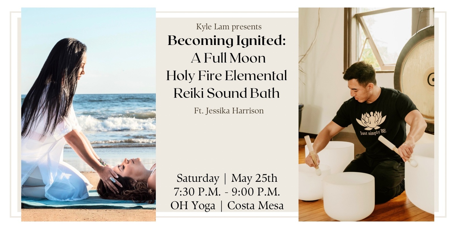 Banner image for Becoming Ignited: A Full Moon Holy Fire Elemental Reiki Sound Bath w/ Jessika Harrison + CBD (Costa Mesa)