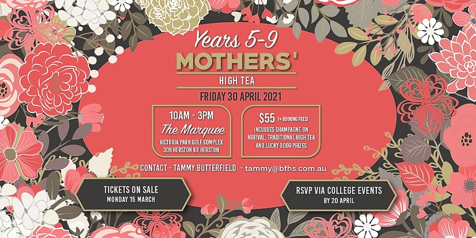 Banner image for 2021 Years 5 - 9 Mothers' High Tea