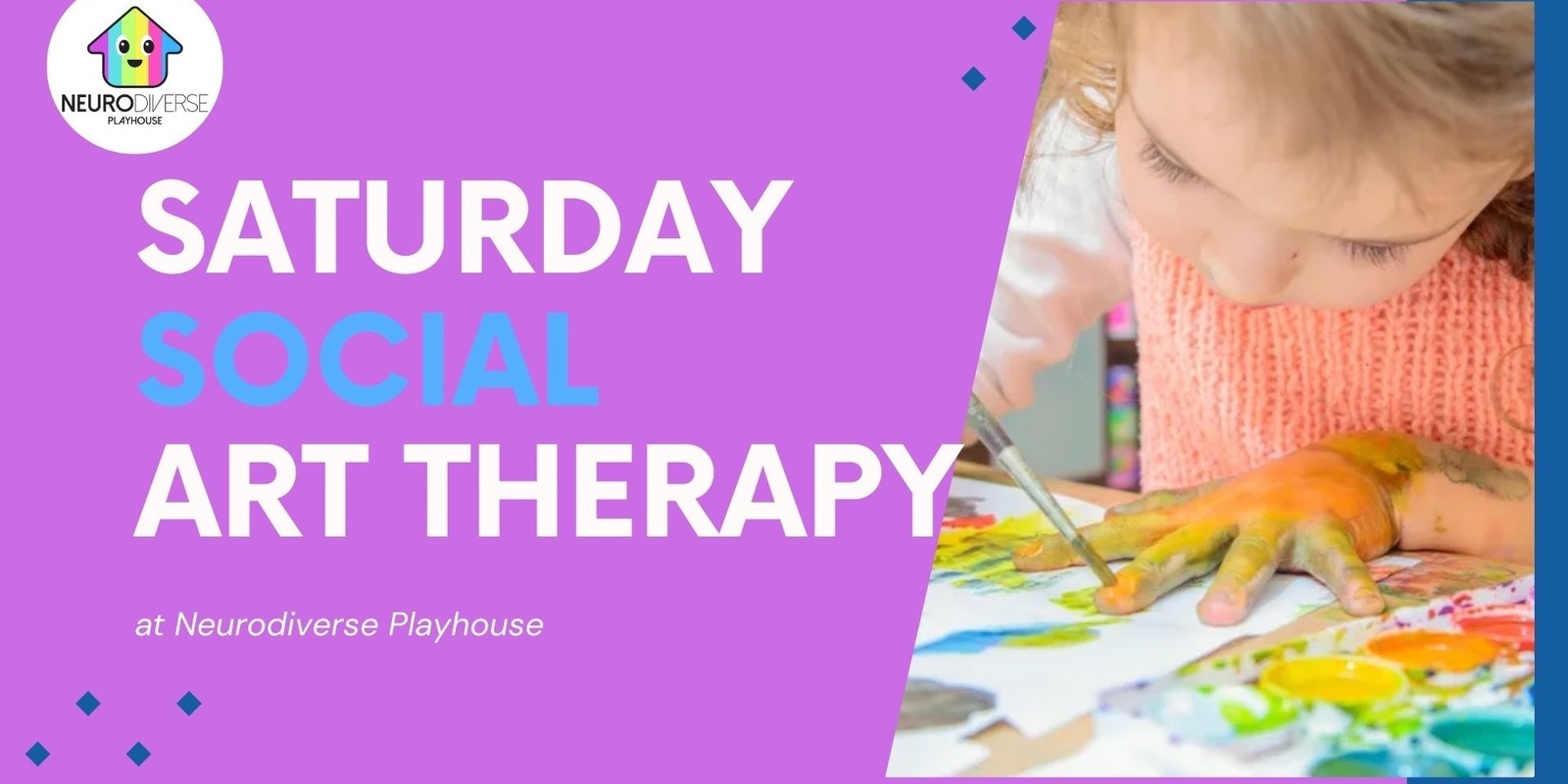 Banner image for Saturday Art Therapy for Kids at Neurodiverse Playhouse