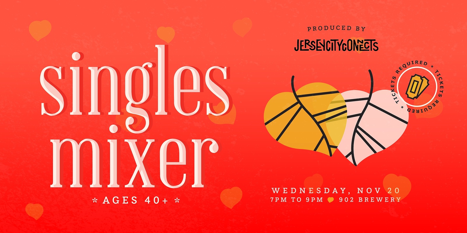 Banner image for Jersey City Connects | Singles Mixer (40+) | Dating in Jersey City