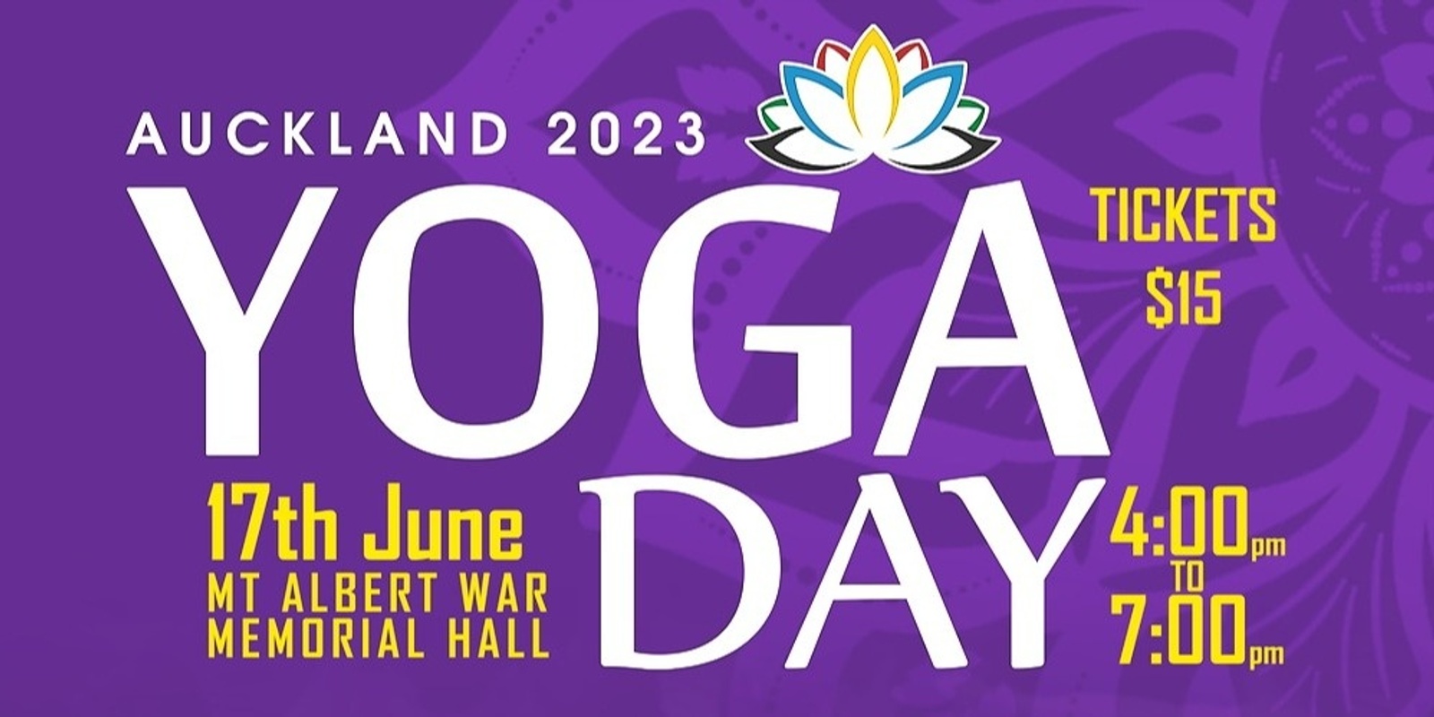 Banner image for Yoga Day Auckland 2023