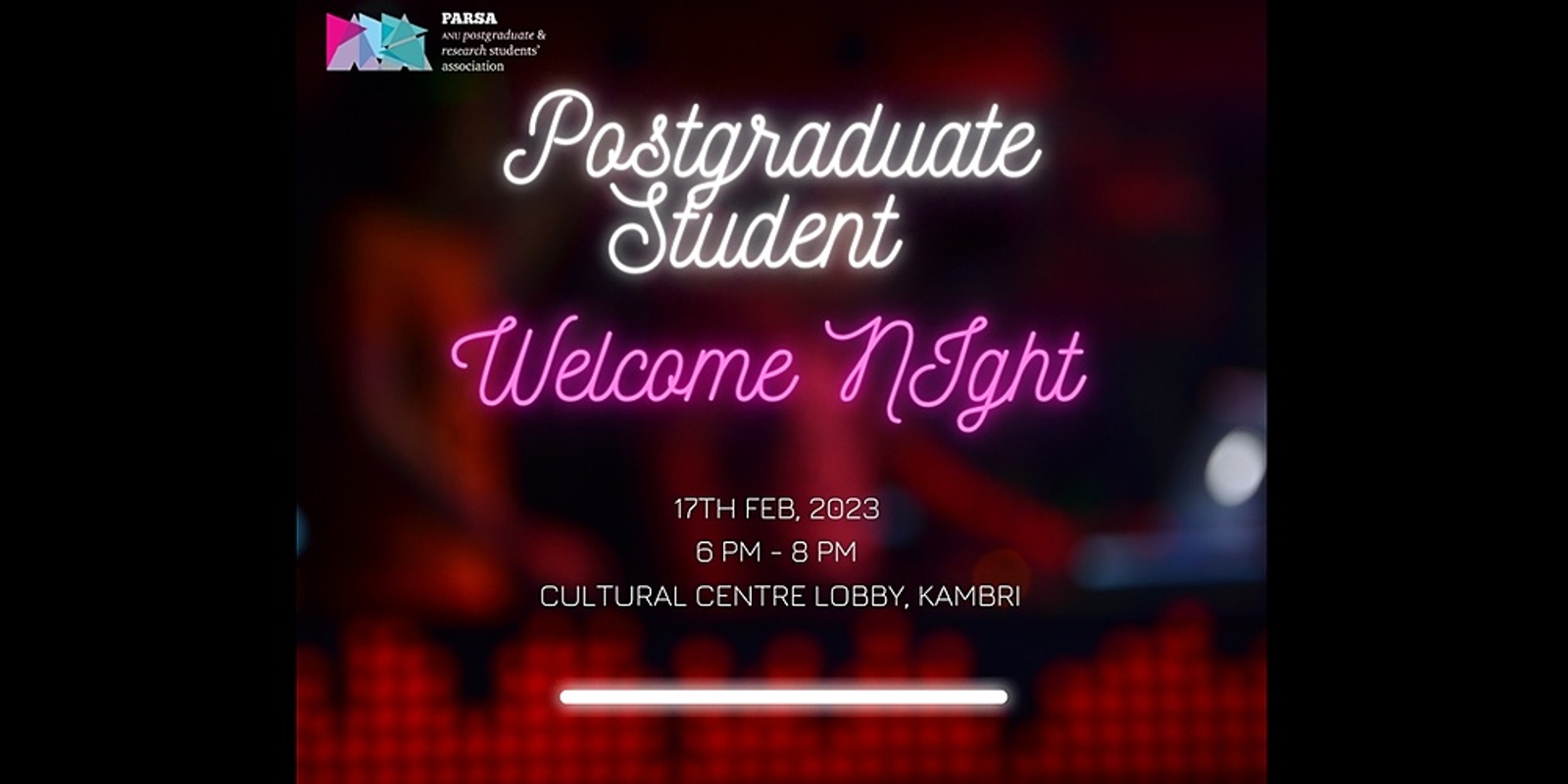 Banner image for PARSA O-Week Postgraduate Student Welcome Night 2023