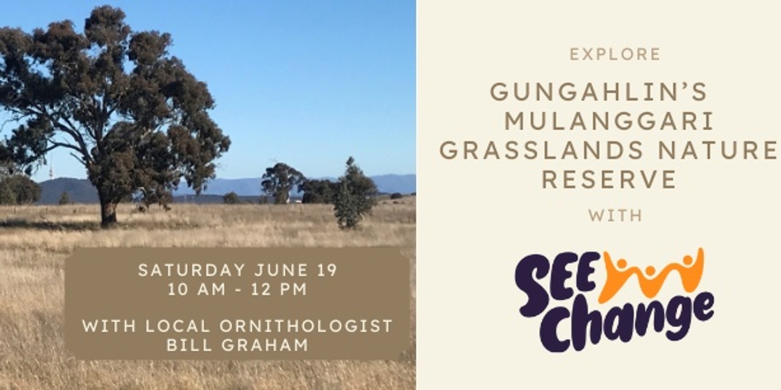 Banner image for Gungahlin's Mulanggari Grasslands Talk and Tour
