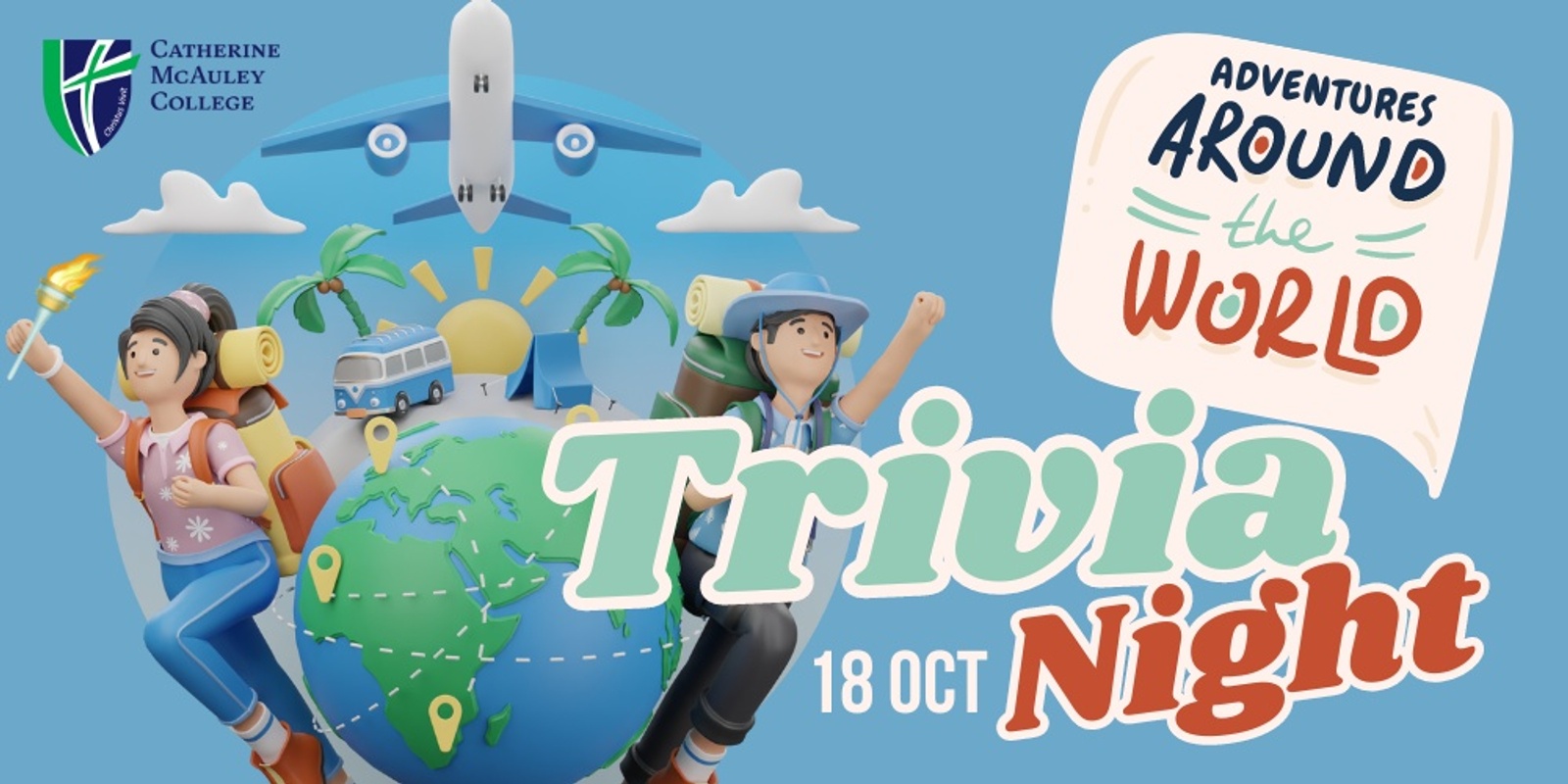 Banner image for Catherine McAuley College Trivia Night - Adventures around the world!