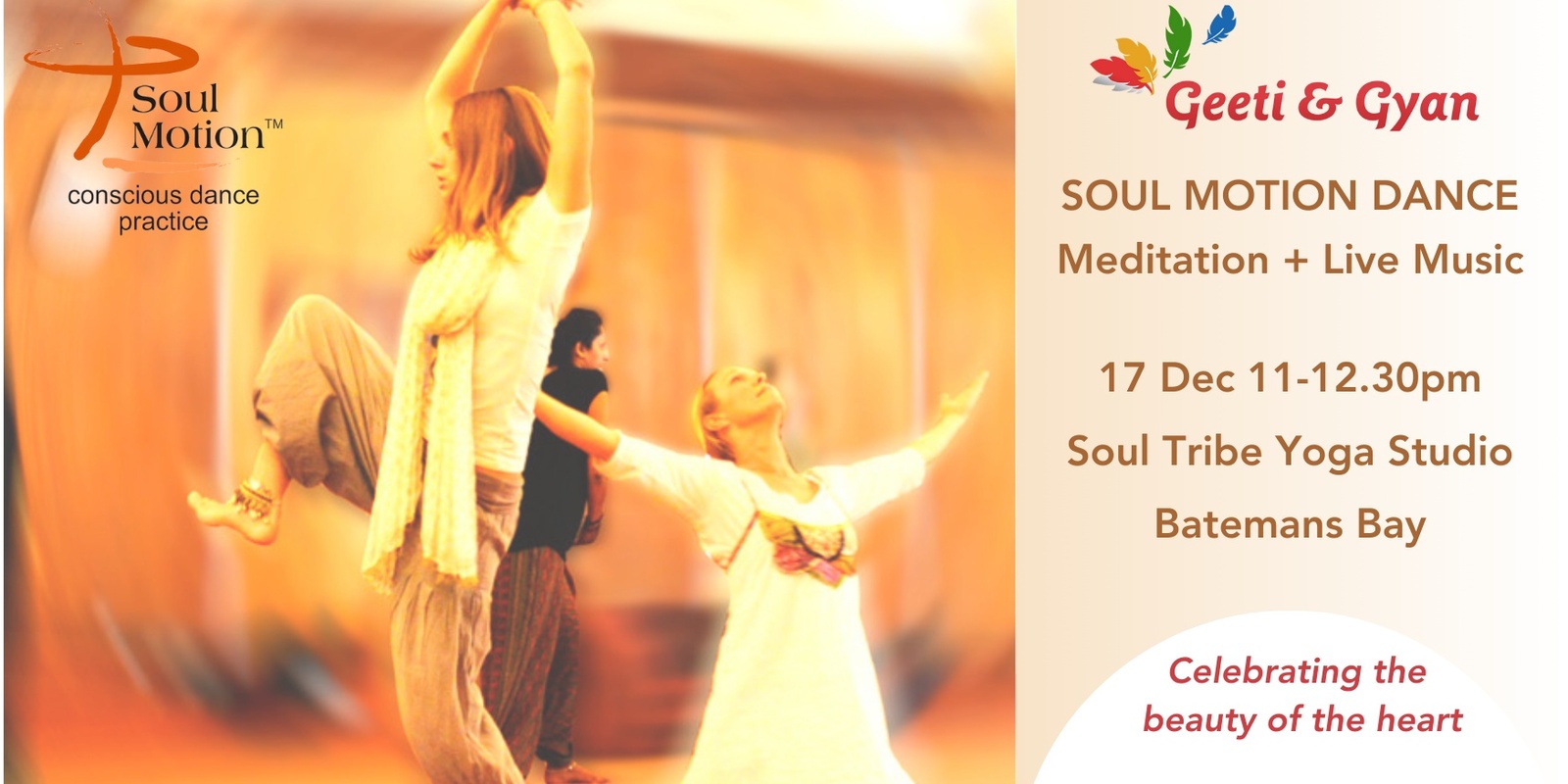 Banner image for A Weekend of Kirtan & Sound Healing with Geeti & Gyan - Sunday Soul Motion Meditation