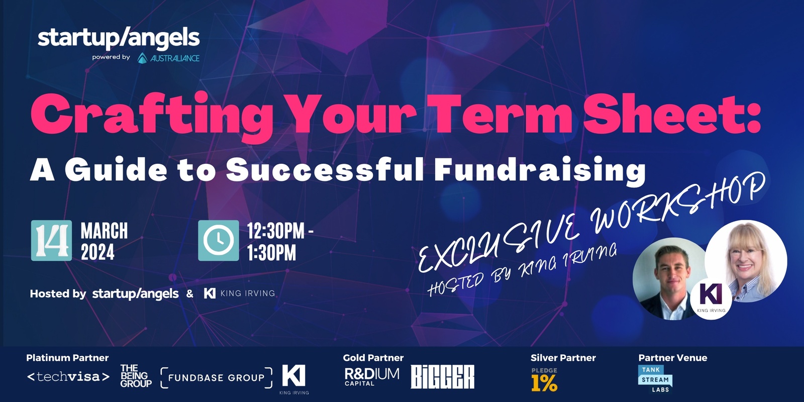 Banner image for Startup&Angels & King Irving|Crafting Your Term Sheet: A Guide to Successful Fundraising| Sydney 