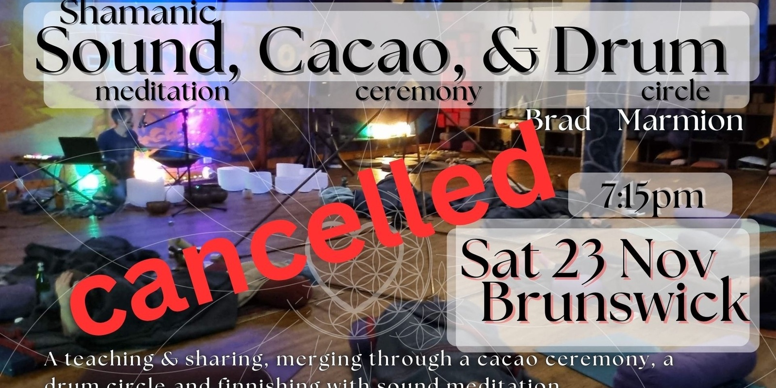 Banner image for Sound, cacao, & drum Bliss_Brunswick_ Sat23 cancelled