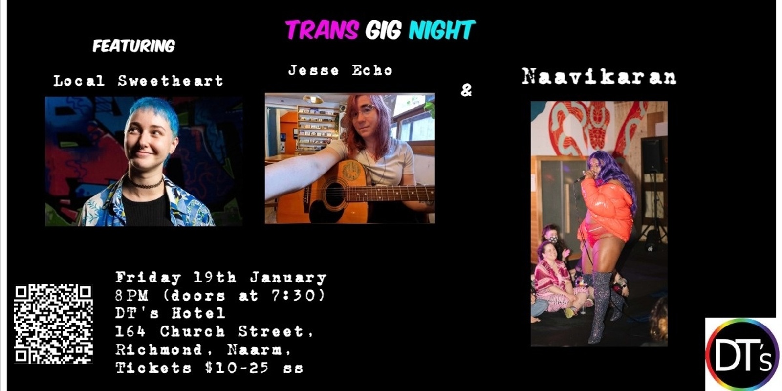 Banner image for TRANS GIG NIGHT- Ft Local Sweetheart, Jesse Echo & Naavikaran 