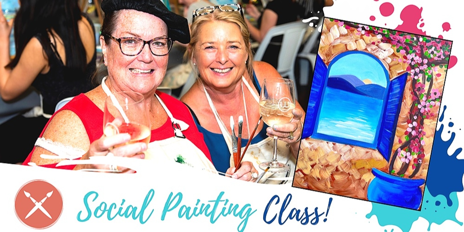 Banner image for Paint & Sip Event: Grecian Window 23/06/23
