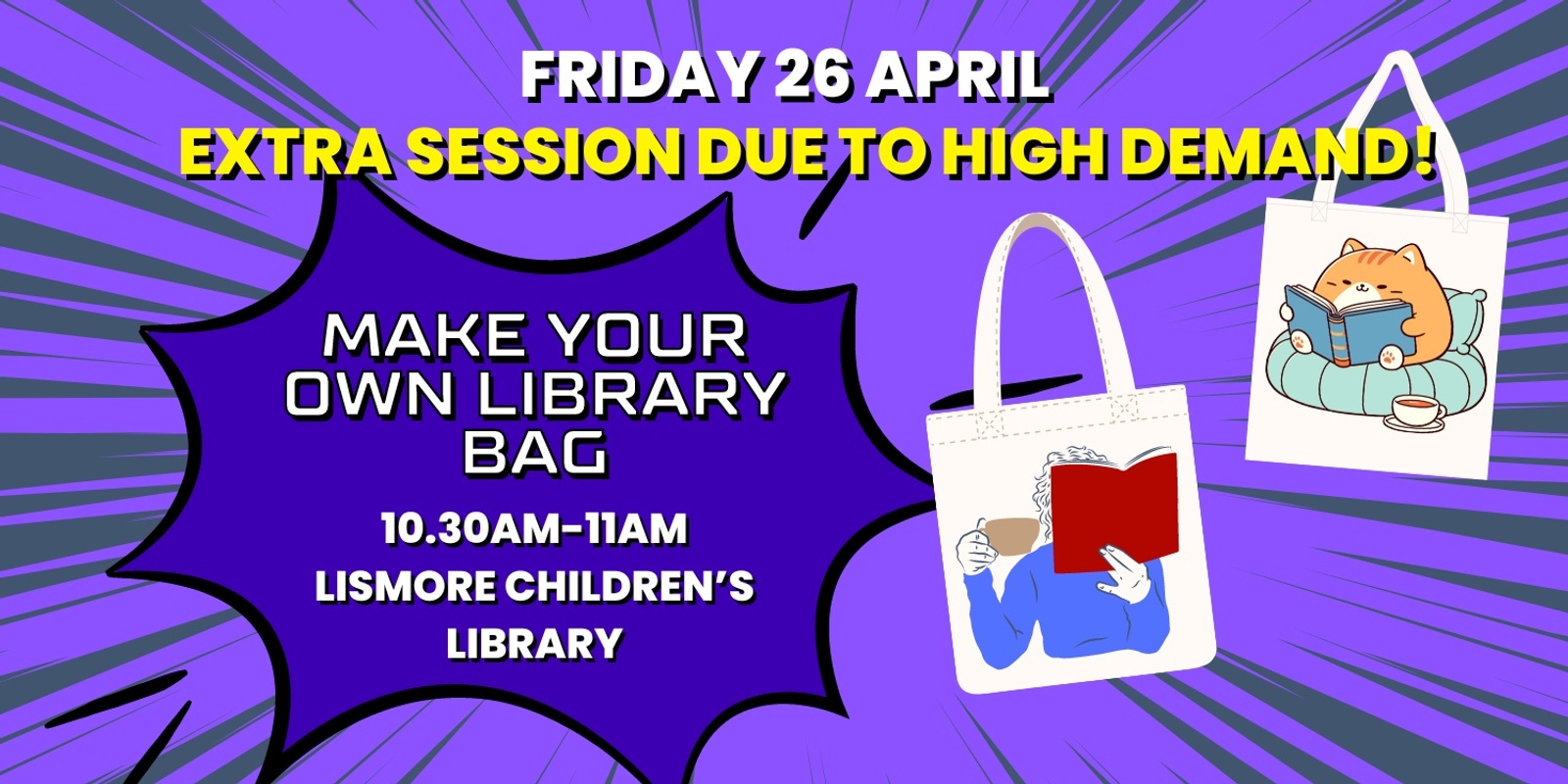 Banner image for Make your own Library Bag session 2