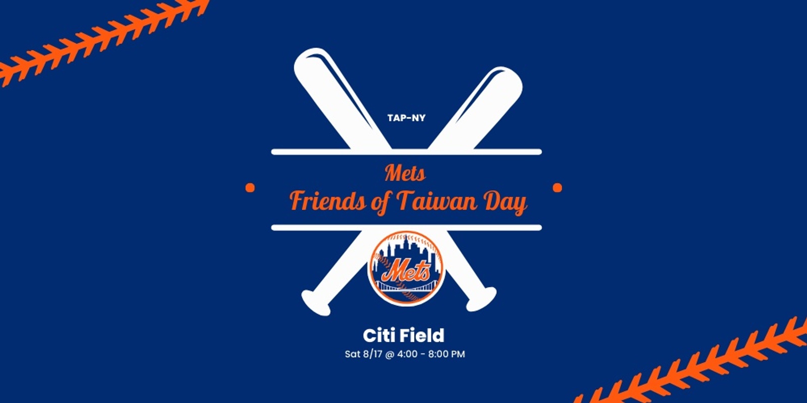 Banner image for TAP-NY 19th Annual Mets Friends of Taiwan Day