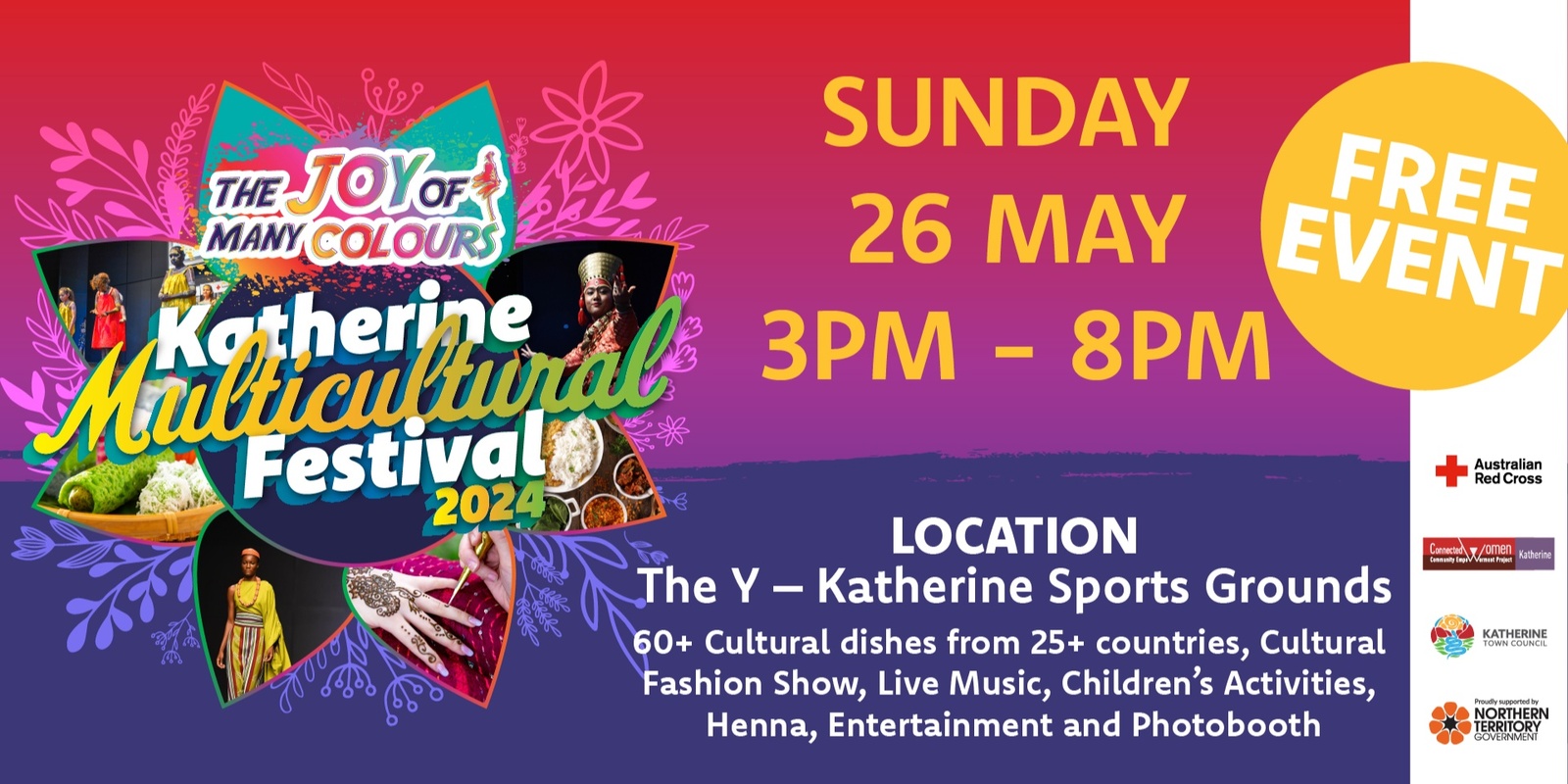 Banner image for The Joy of Many Colours -  Katherine Multicultural Festival 2024